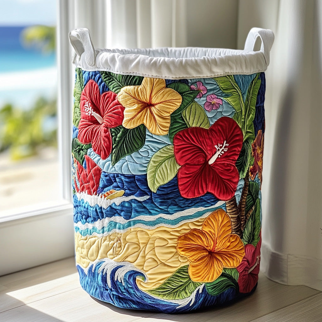 Elo – troopilise hibiskuse tepitud pesukorv